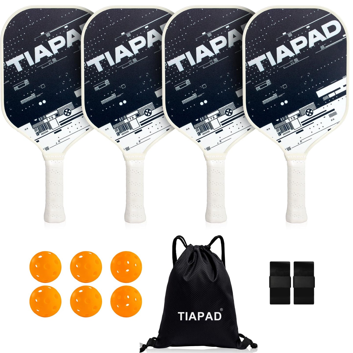 Tiapad Pro Pickleball 4-Pack Kit USAPA Approved